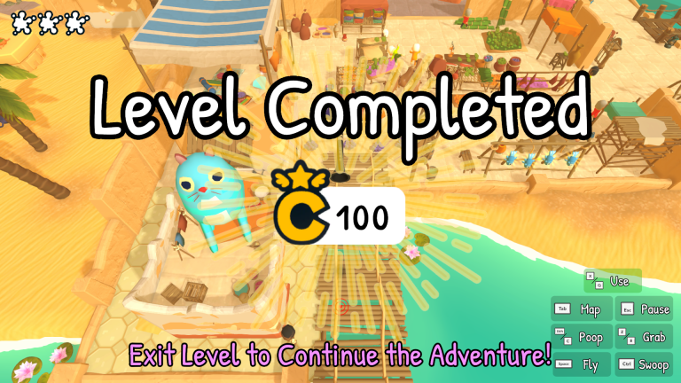 Just Crow Things Level Completion Screen